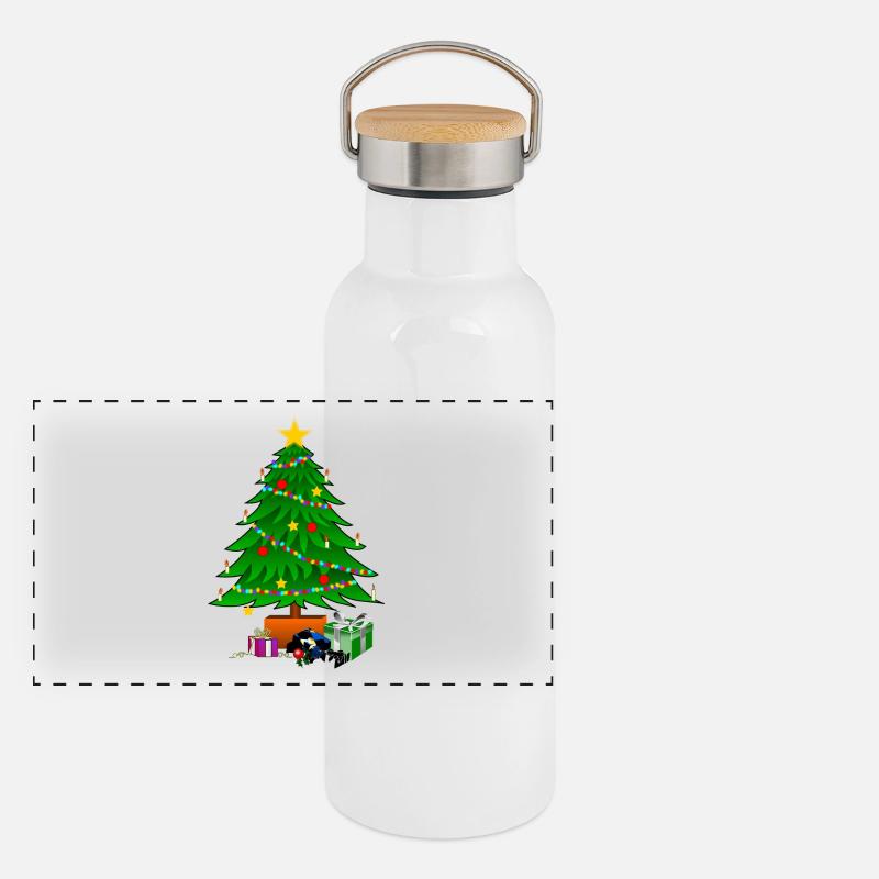 christma s378 Panorama Thermosflasche mit Bambusdeckel