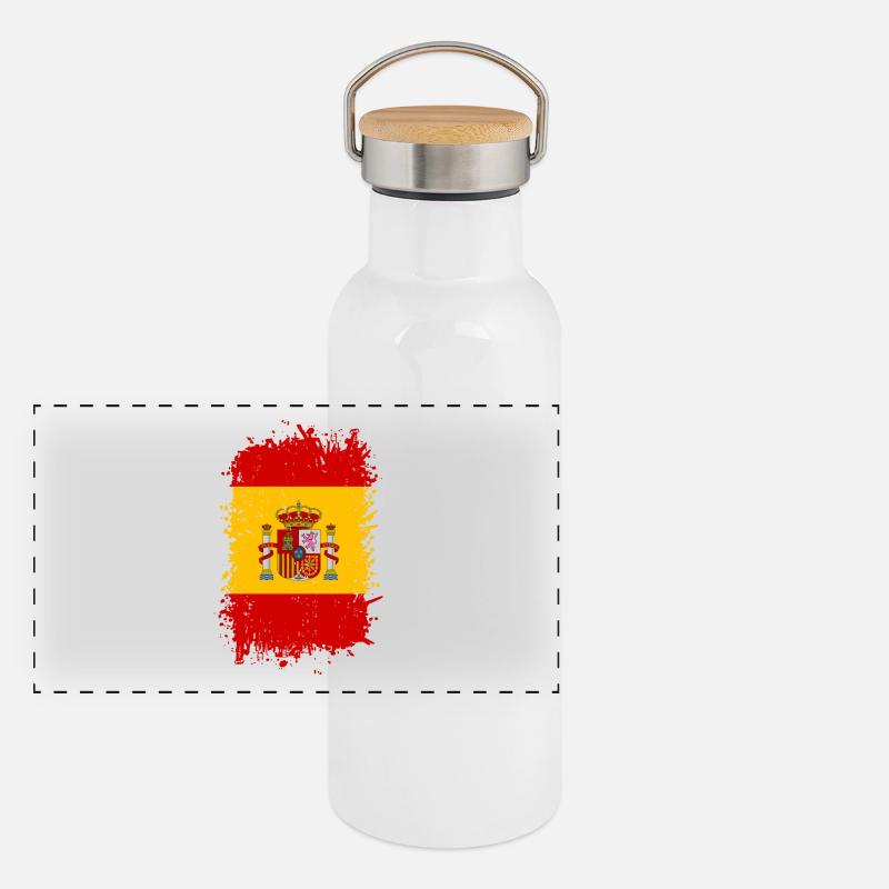 Spain Panoramic Thermal Bottle with Bamboo Lid