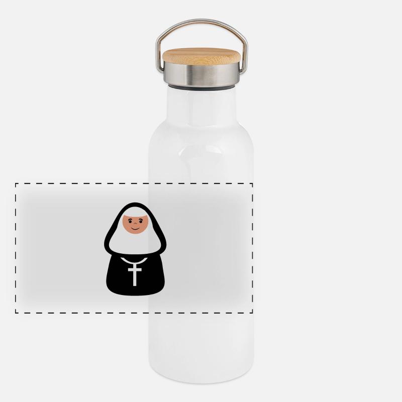 Nonne Panorama Thermosflasche mit Bambusdeckel