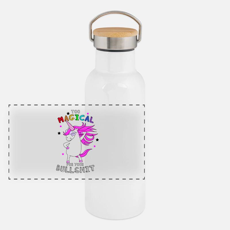 Licorne Unicorn Magic Gourde isotherme avec bouchon en bambou
