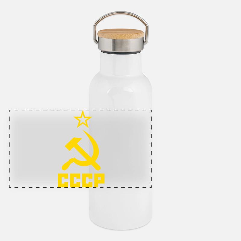 uDSSR Panorama Thermosflasche mit Bambusdeckel