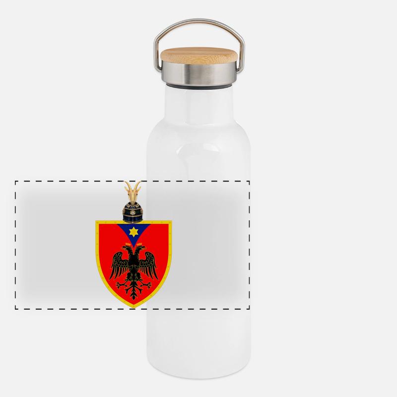 Shqipëria Panorama Thermosflasche mit Bambusdeckel