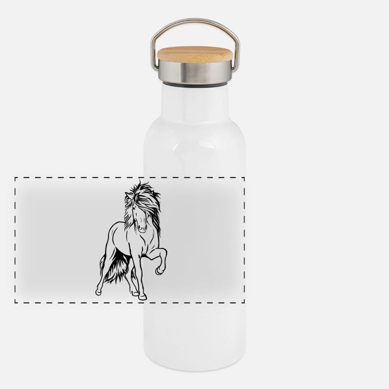 Iceland Stallion Panoramic Thermal Bottle with Bamboo Lid