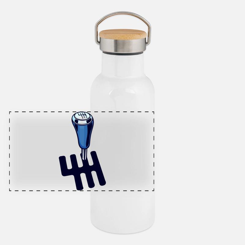 Driving Car Statement Gear Shift Driver Panoramic Thermal Bottle with Bamboo Lid