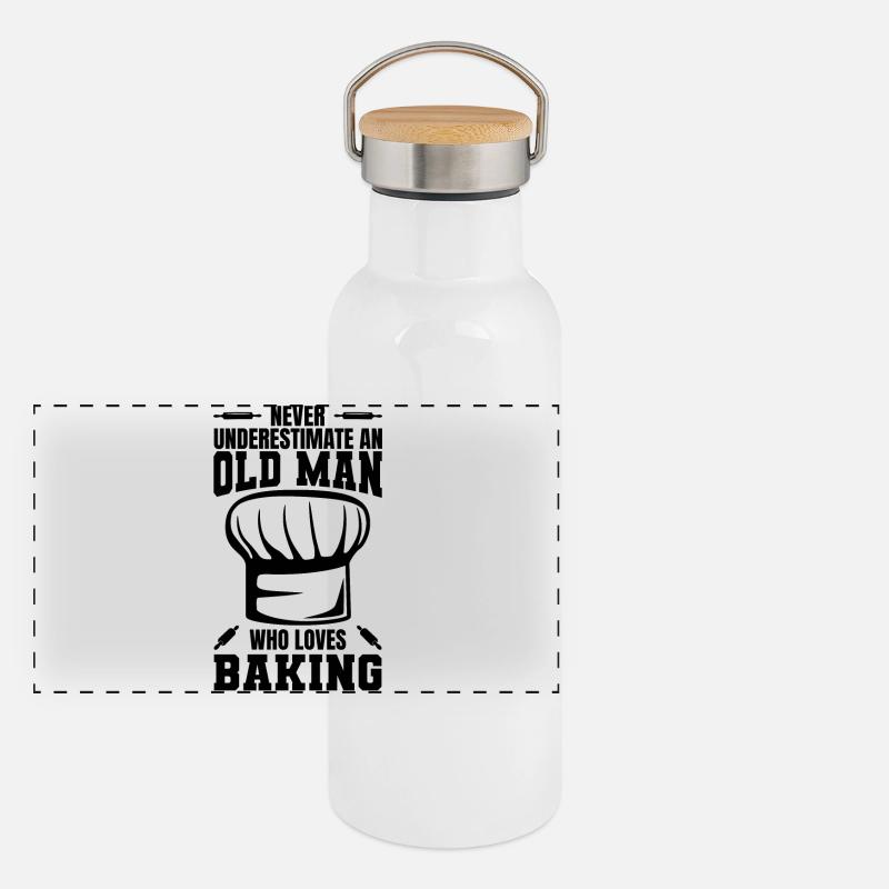 Baker Grandpa Panoramic Thermal Bottle with Bamboo Lid