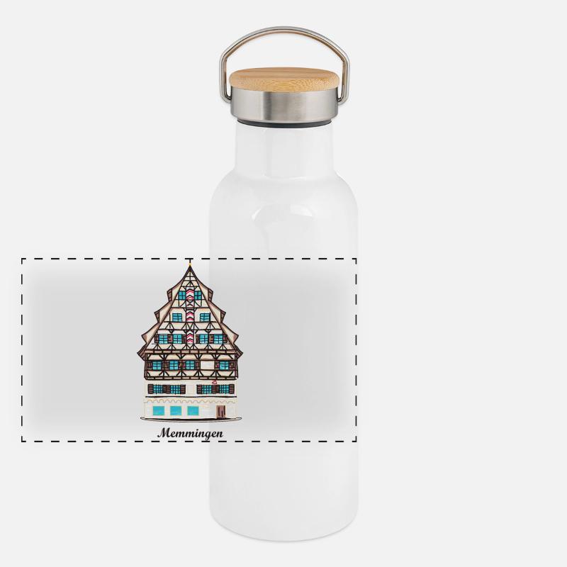 Memmingen, Schwaben, Bayern, Germany Panoramic Thermal Bottle with Bamboo Lid