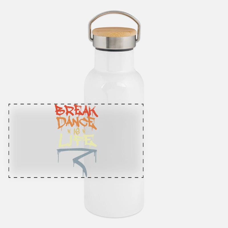 Break Dance Is Life Panoramic Thermal Bottle with Bamboo Lid