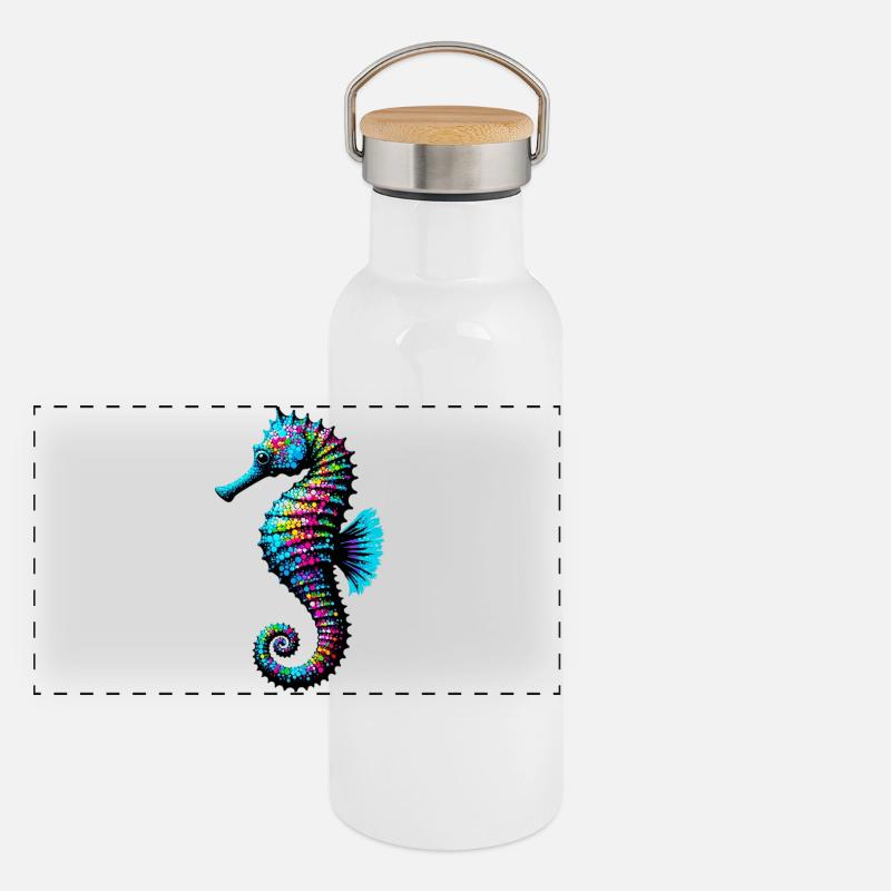 Panorama Thermosflasche mit Bambusdeckel