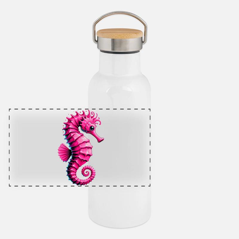 Hippocampe Gourde isotherme avec bouchon en bambou