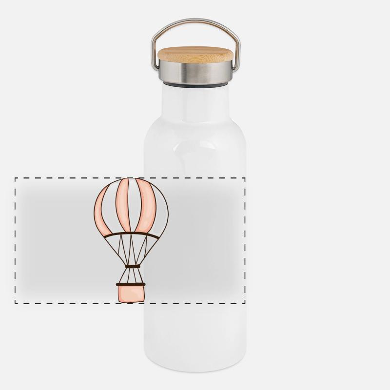 Montgolfière Gourde isotherme avec bouchon en bambou