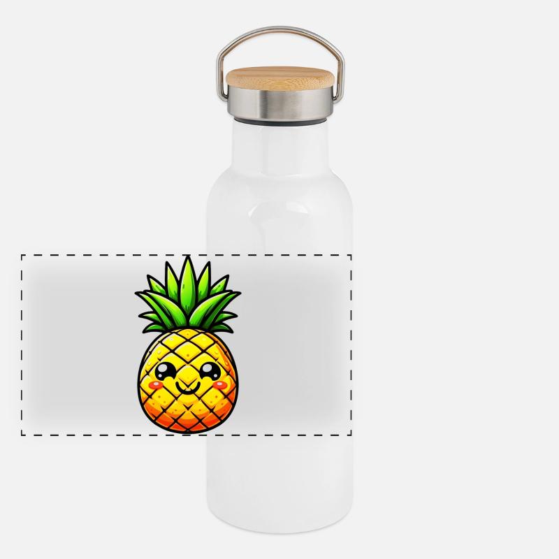 Ananas Gourde isotherme avec bouchon en bambou