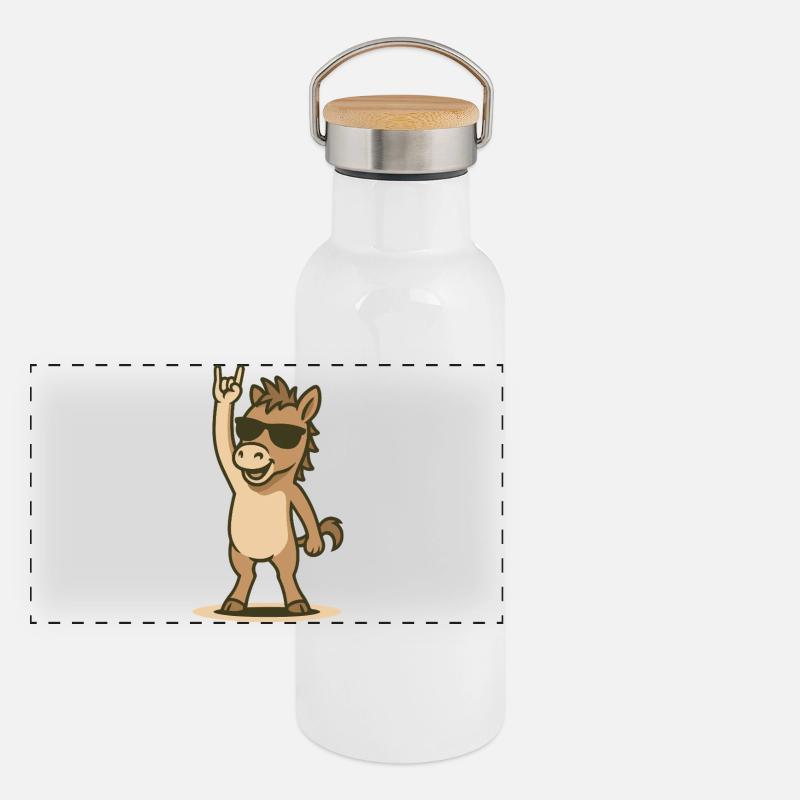 Rock'n'Ride Foal Panoramic Thermal Bottle with Bamboo Lid
