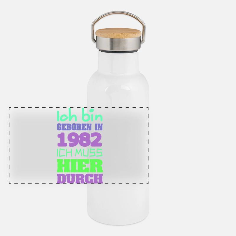 Gourde isotherme avec bouchon en bambou