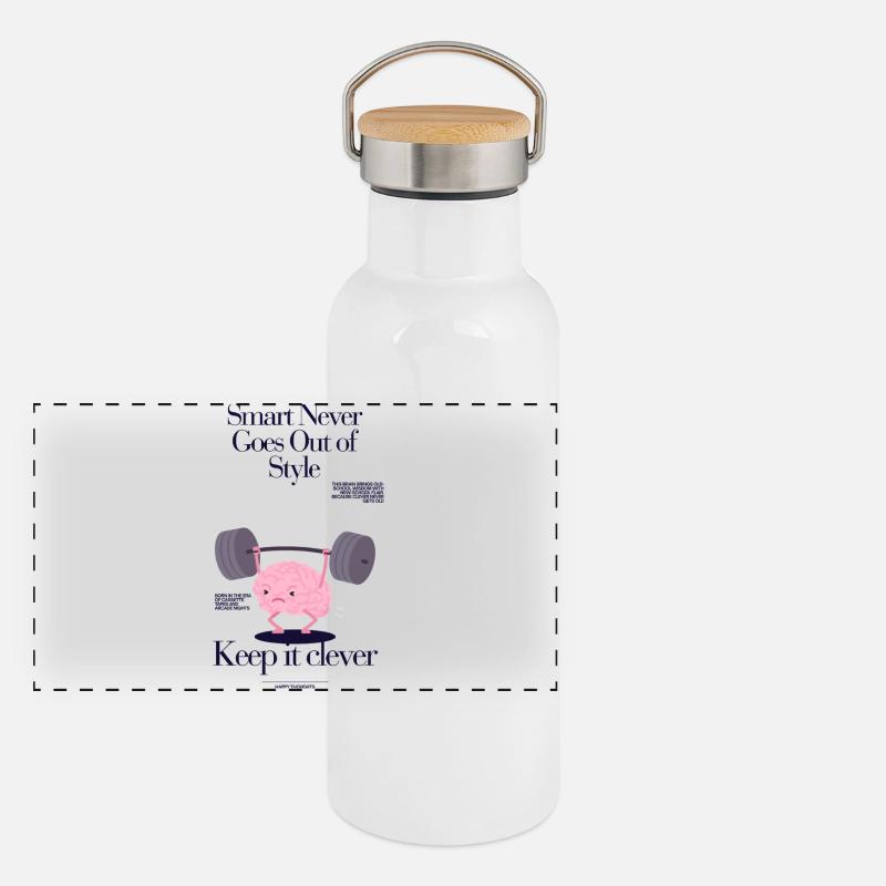 Panorama Thermosflasche mit Bambusdeckel
