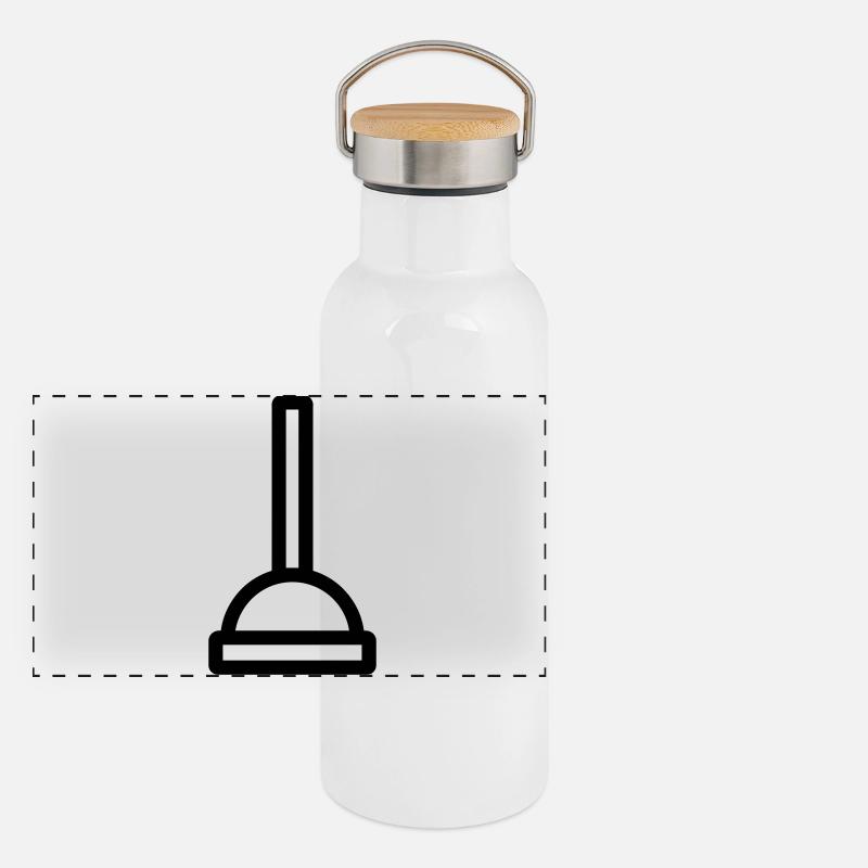 Saugnapf Panorama Thermosflasche mit Bambusdeckel