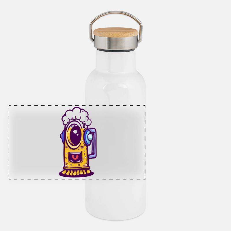 Cafetière Ojo avec casque Gourde isotherme avec bouchon en bambou