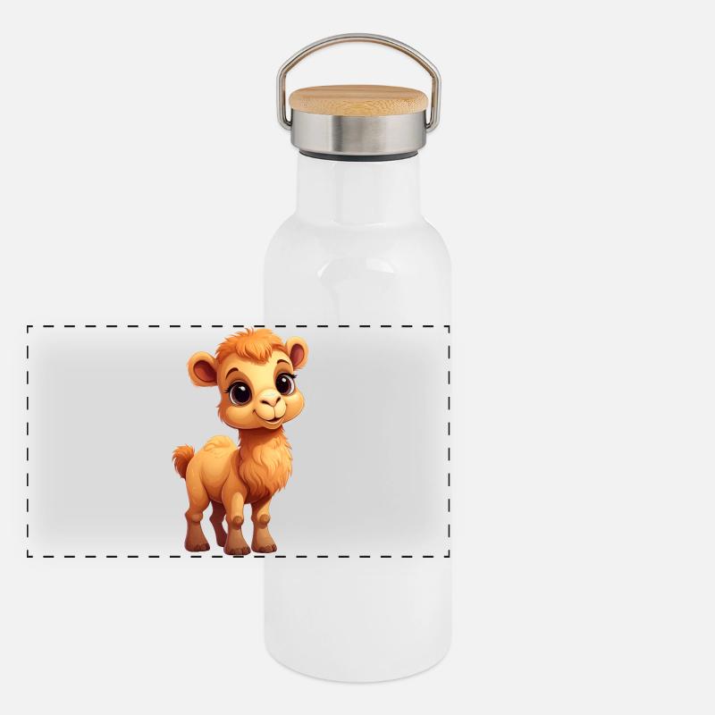 Camel / Dromedary Panoramic Thermal Bottle with Bamboo Lid