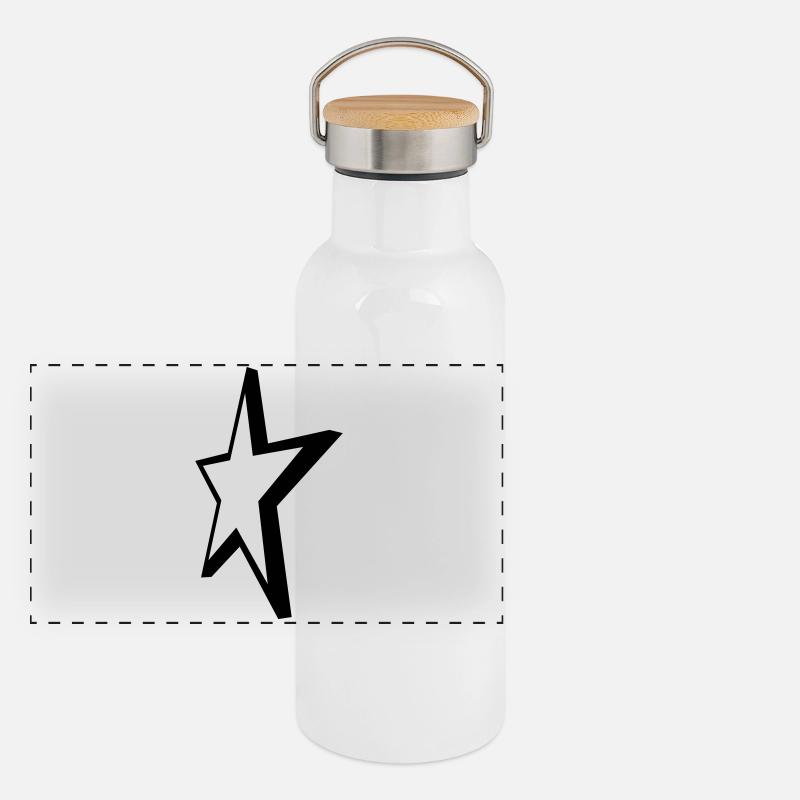 Stern Panorama Thermosflasche mit Bambusdeckel