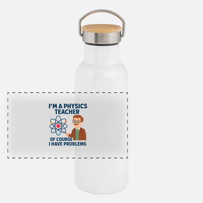 Physik Witz  Panorama Thermosflasche mit Bambusdeckel