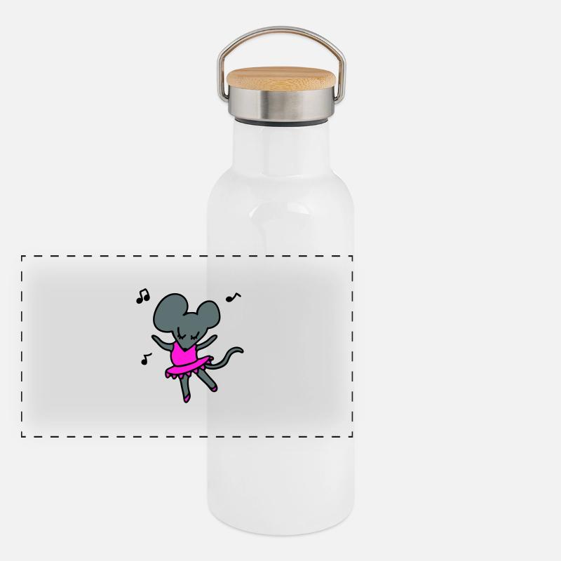 Ballet de souris 3 Gourde isotherme avec bouchon en bambou