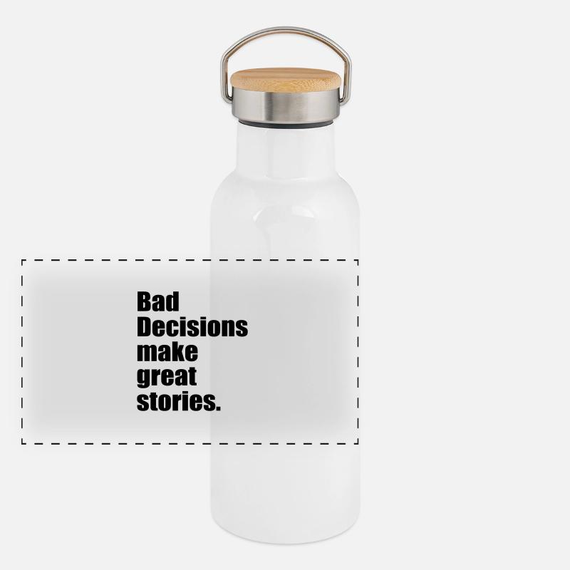 bad decisions Panoramic Thermal Bottle with Bamboo Lid