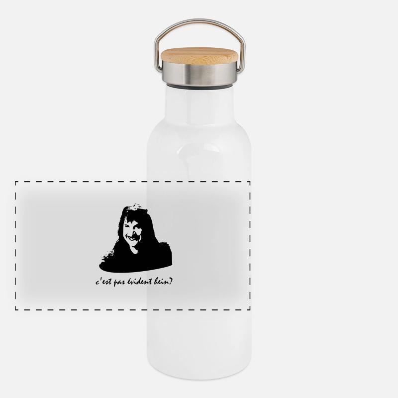 François l'embrouille Gourde isotherme avec bouchon en bambou