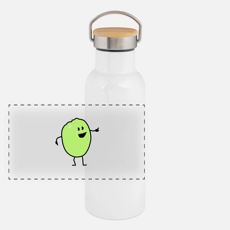 Panorama Thermosflasche mit Bambusdeckel