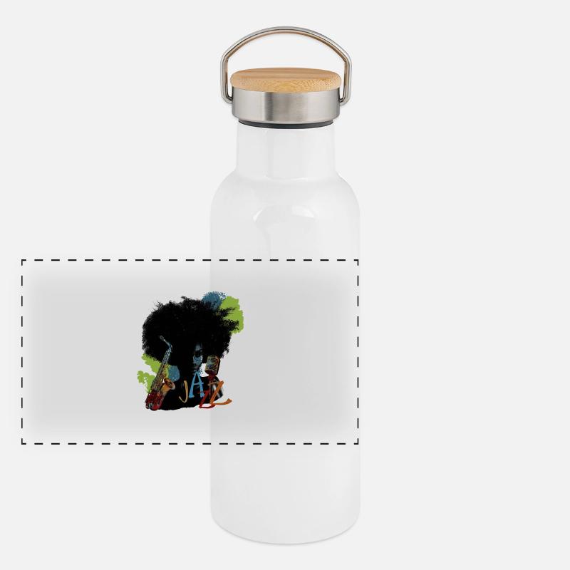 Panorama Thermosflasche mit Bambusdeckel