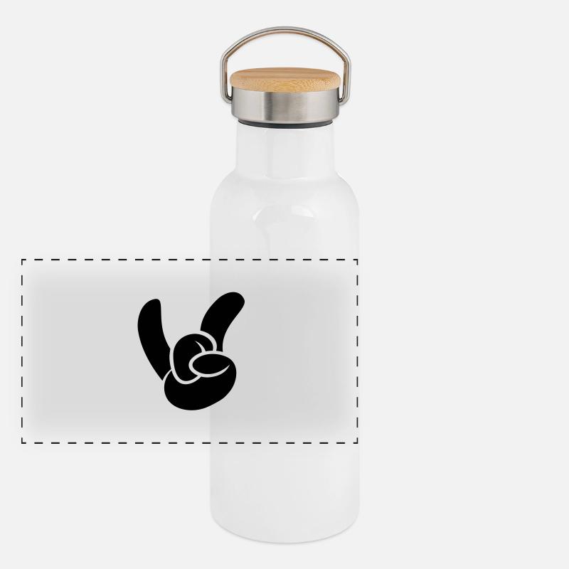 Rock on! Panoramic Thermal Bottle with Bamboo Lid