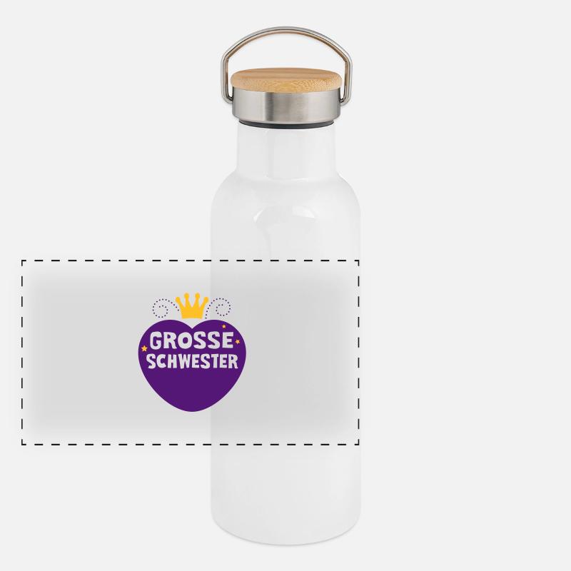 Big sister - 2C - siblings Panoramic Thermal Bottle with Bamboo Lid