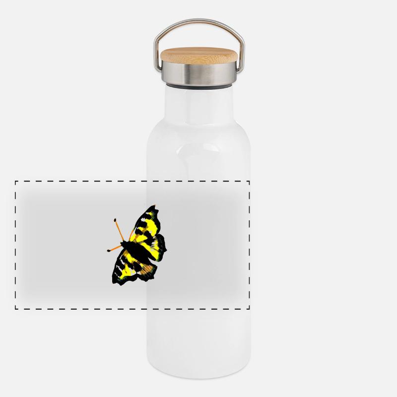 Panorama Thermosflasche mit Bambusdeckel