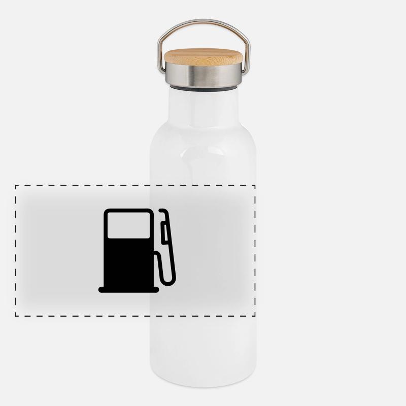 Pompe à essence Gourde isotherme avec bouchon en bambou