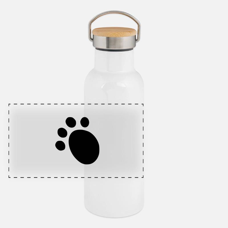 kizombear back Panorama Thermosflasche mit Bambusdeckel
