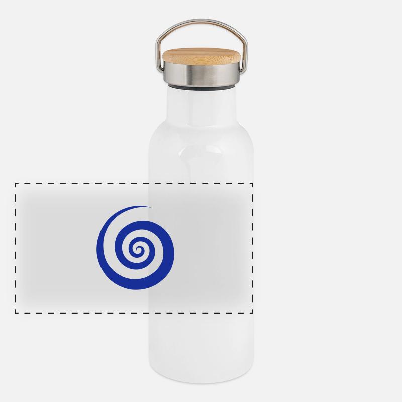 Spiral Pattern Panorama Thermosflasche mit Bambusdeckel