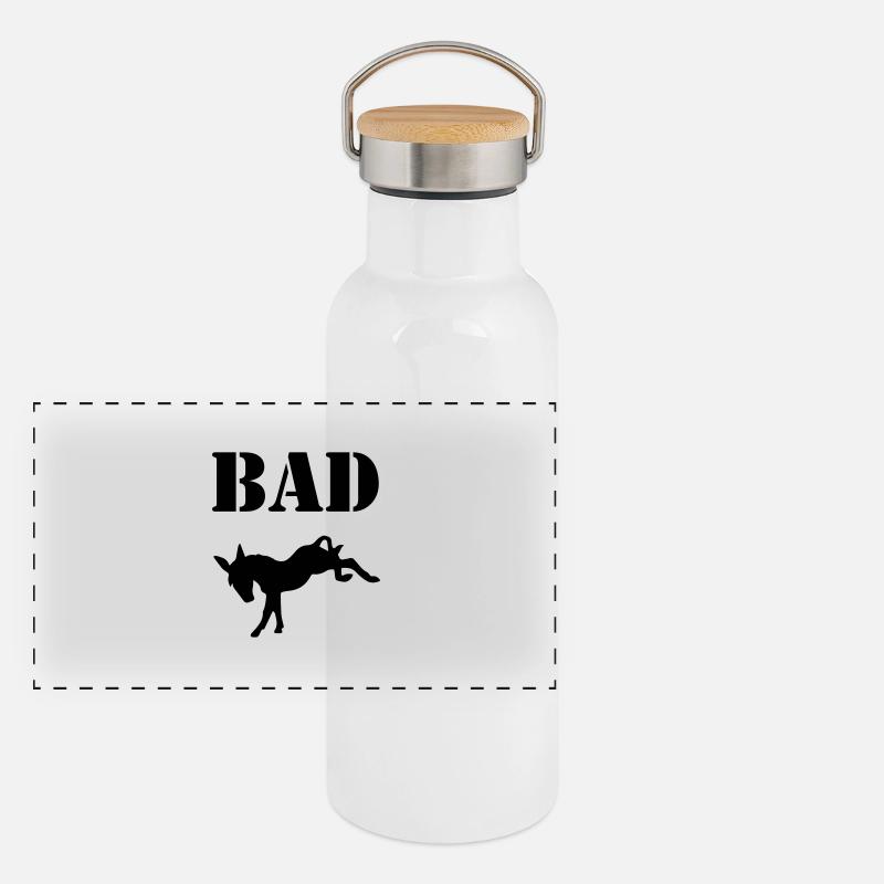 Bad Ass Panorama Thermosflasche mit Bambusdeckel