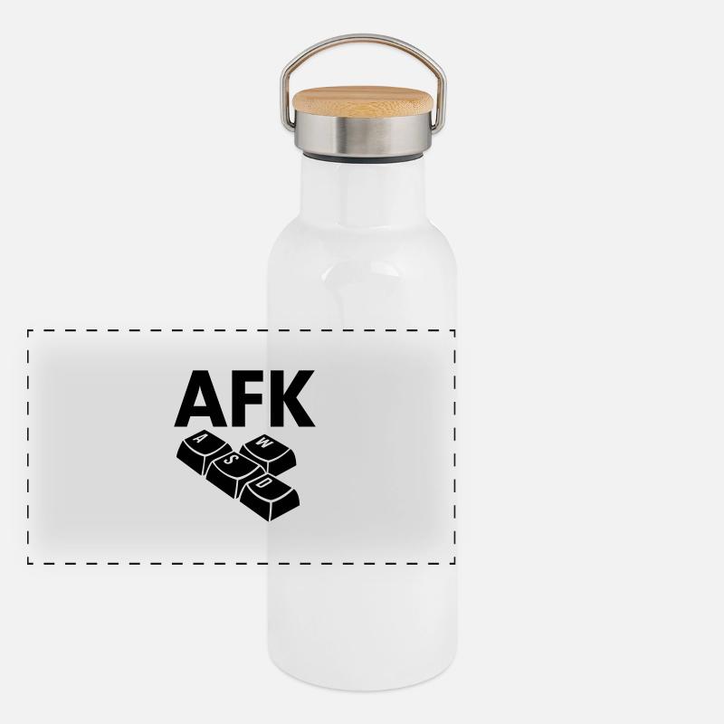 keyboard Panoramic Thermal Bottle with Bamboo Lid