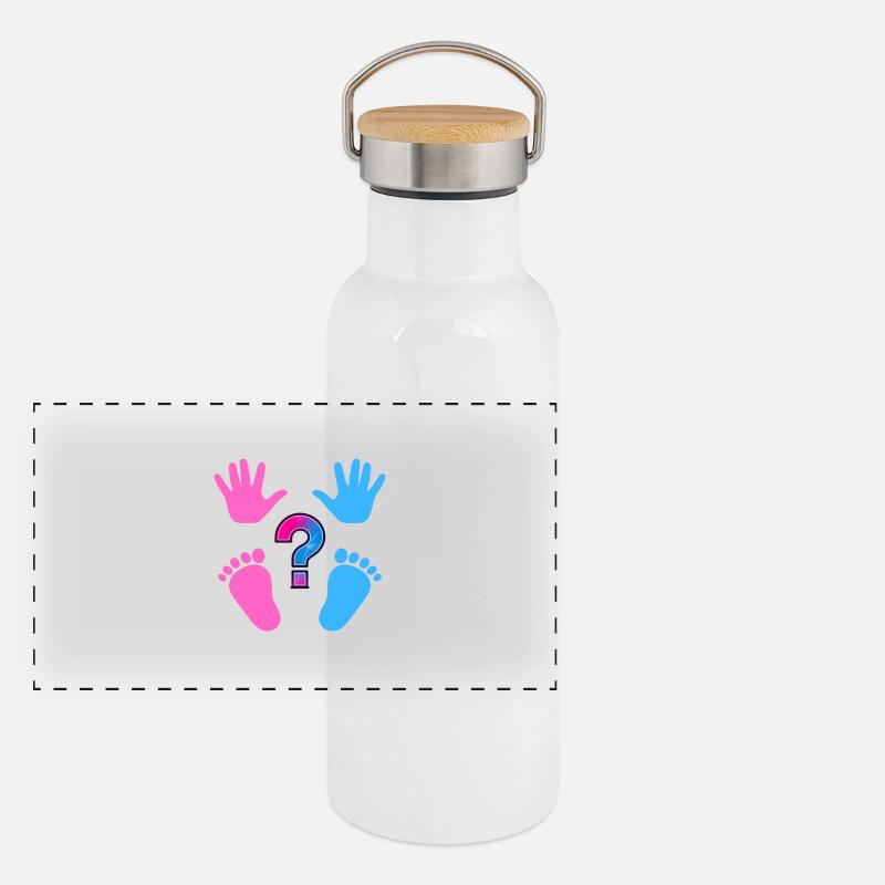 Fille ou garçon Gourde isotherme avec bouchon en bambou