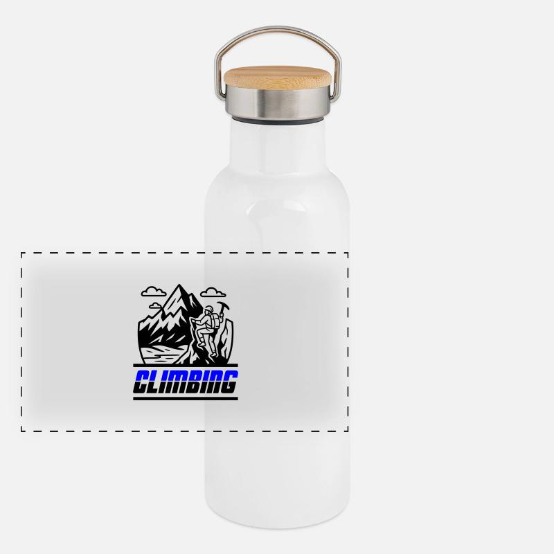 Mountaineering icon Panoramic Thermal Bottle with Bamboo Lid
