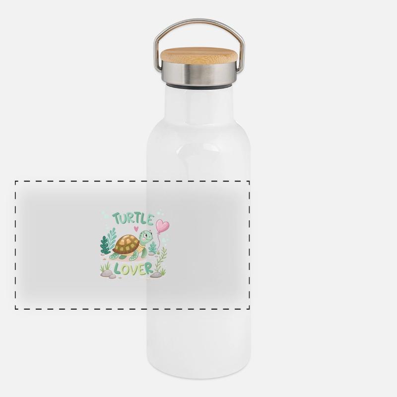 Turtle lovers Panoramic Thermal Bottle with Bamboo Lid
