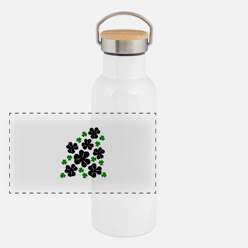 Shamrocks Panoramic Thermal Bottle with Bamboo Lid