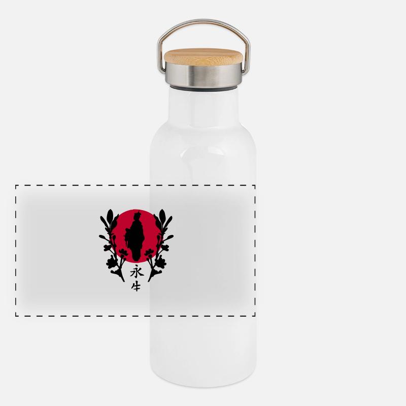Japanese Panoramic Thermal Bottle with Bamboo Lid