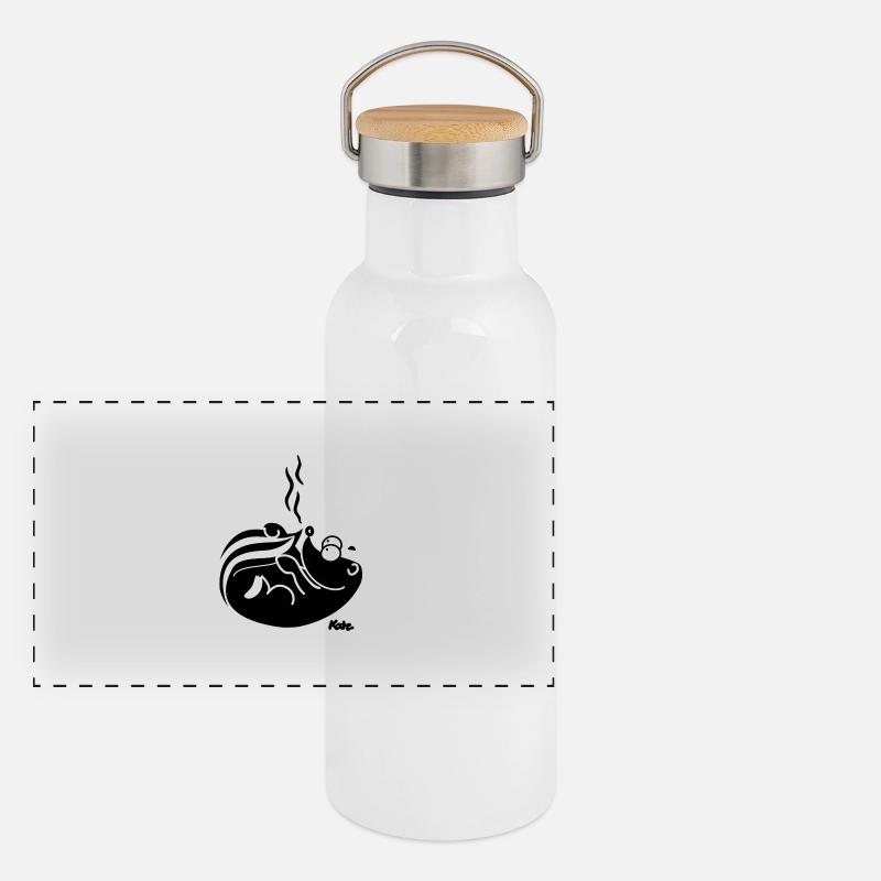 Putois Gourde isotherme avec bouchon en bambou