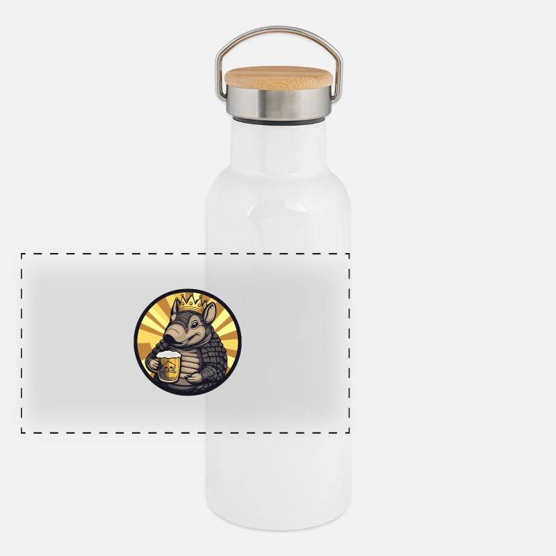 Armadillo Beer Panoramic Thermal Bottle with Bamboo Lid