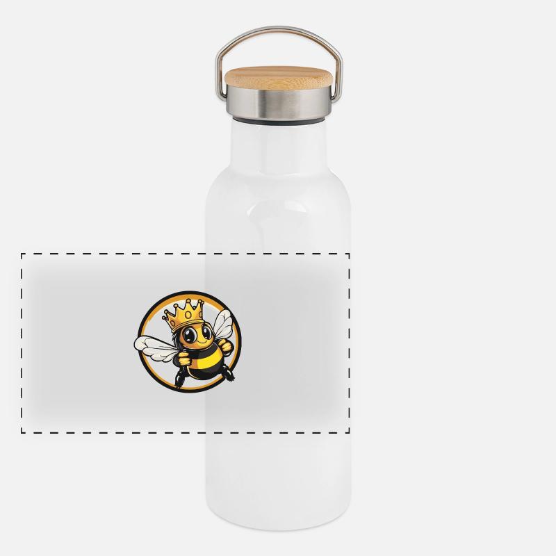 Bière d’abeille Gourde isotherme avec bouchon en bambou
