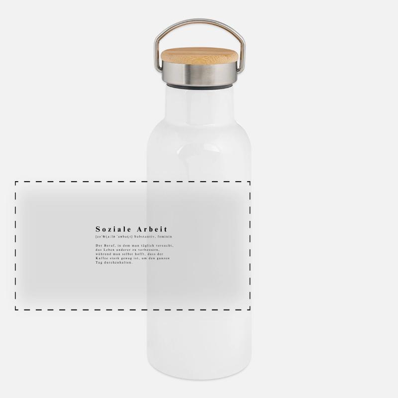 Soziale Arbeit - Definition Panorama Thermosflasche mit Bambusdeckel