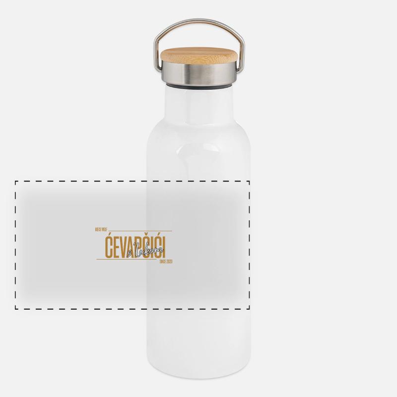 Panorama Thermosflasche mit Bambusdeckel