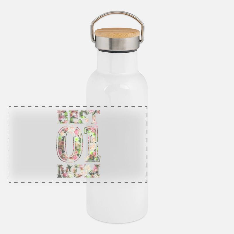 La meilleure maman Gourde isotherme avec bouchon en bambou