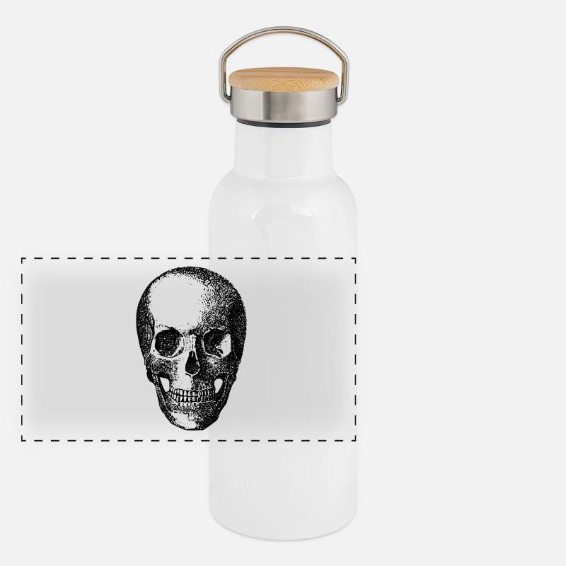skull Panoramic Thermal Bottle with Bamboo Lid