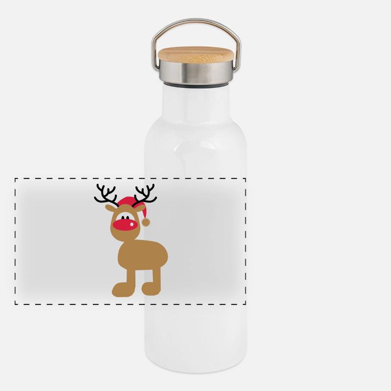 Christmas Panoramic Thermal Bottle with Bamboo Lid