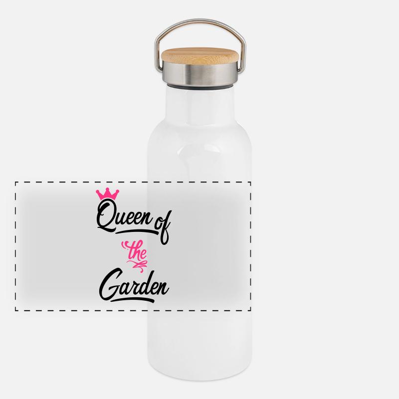 Garten Panorama Thermosflasche mit Bambusdeckel